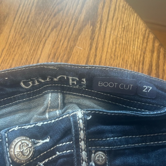 Grace Women's Dark Blue Boot Cut Jeans - Picture 4 of 5